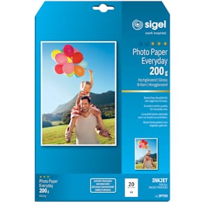 Inkjet-Fotopapier Sigel Everyday, A4, 20 Blatt, weiß
