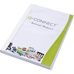 Thermische omslagen Q-Connect A4, PET-kaft, rug 18 mm 20 st. wit