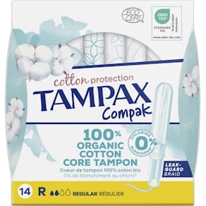 Tampons Tampax Cotton Regular, pak van 14 stuks