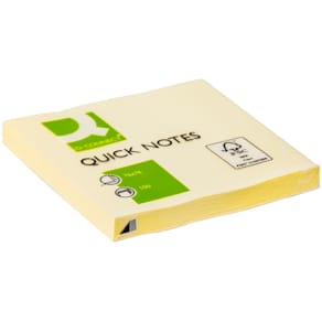 Haftnotizblock Q-CONNECT, 76 x 76 mm, gelb