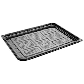 Plastbakke Færch 1-rums rekt. PET sort 345x267x18mm 168 stk