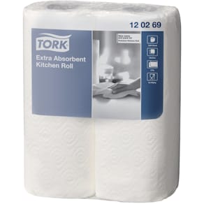 Küchenrolle Tork, 2-lagig, 2 Rollen, weiß
