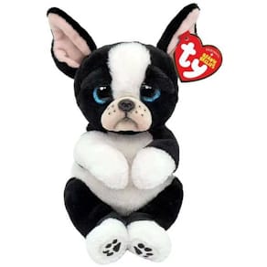Plüschfigur TY Beanie Bellies Tink, Hund, schwarz/weiß, 7 cm