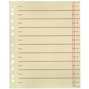 Trennblatt A4, 100 St., rot