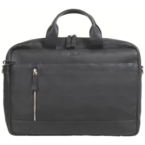 Laptoptasche Alassio, Leder, schwarz