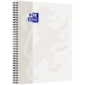 Notesbog Oxford Touch linjeret A4+, grå, 90 g/m², 5-pak