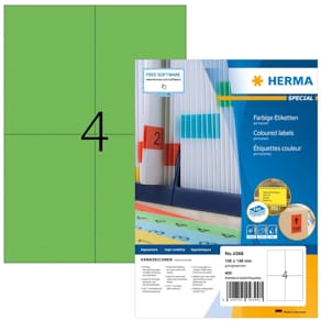 Universaletiketten HERMA A4, 105 x 148 mm, grün, 400 Stück