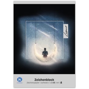 Zeichenblock Edition Dürer, A4, 20 Blatt, schwarz