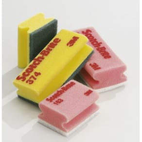 Rengöringssvamp ScotchBrite Grön, slipmedel, 70x95mm, 20/fp