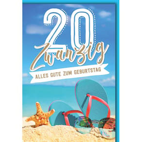 Geburtstagskarte Zahl 20