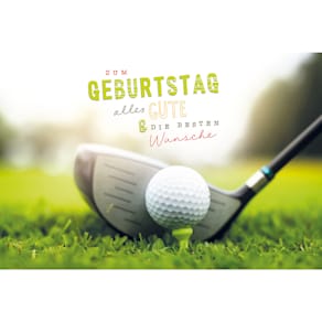 Geburtstagskarte SKORPION Golfer