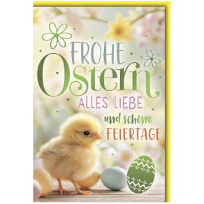 Osterkarte Noname, 11,5 x 17 cm, mit Umschlag, bunt