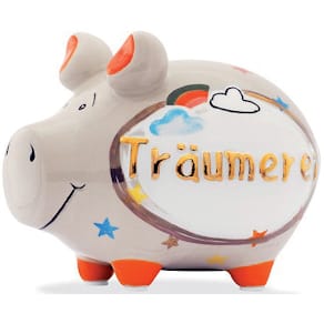 Spardose KCG Träumerei, Schwein, klein, Gold-Edition