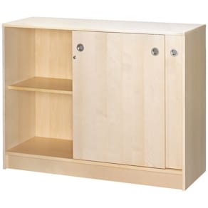 Skåp 2xA4 skjutdörrar 92,5cm bok