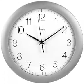 Wanduhr Hama Teneriffa, Funk, Ø 30 cm, silber