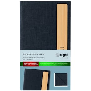 Rechnungsmappe Sigel RPET, dunkelgrau