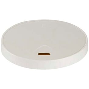 Låg til kaffebæger Ø80 mm (8 oz), hvid papir+PE, m. hul, 1000 stk