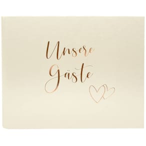 Gästebuch GOLDBUCH Hochzeit Herzklopfen, 50 Seiten, creme