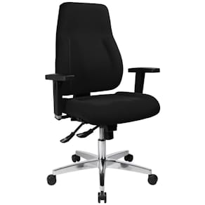 Bürodrehstuhl Topstar P91, mit Aluminiumfußkreuz, schwarz