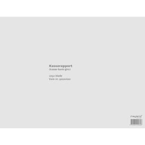 Kasserapport Mayland 228x297 mm, hvid, 5 stk