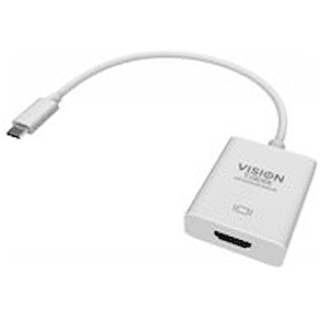 VISION Professional installation-grade USB-C to HDMI adapter