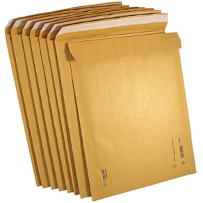 Boblekuvert kort side åben, brun 250x350 mm, FSC, 100 stk