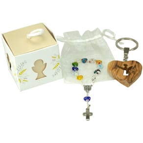 Kommunion Geschenkset, Schlüsselanhänger, bunt