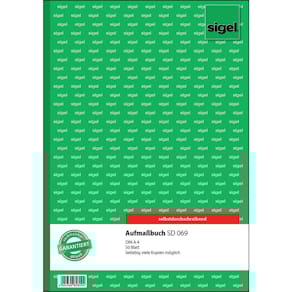 Aufmaßbuch Sigel, A4 hoch, 50 Blatt