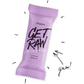 Bar GET RAW Licorice och Almond 42g