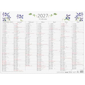 Väggblad 14-månader 2027