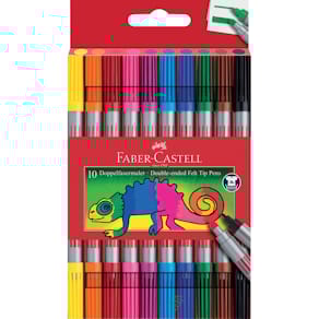 Doppelfasermaler Faber-Castell Zweispitz Duo, 10 St., sortiert
