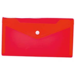 Brieftasche HERMA PP, DIN lang, transparent, rot