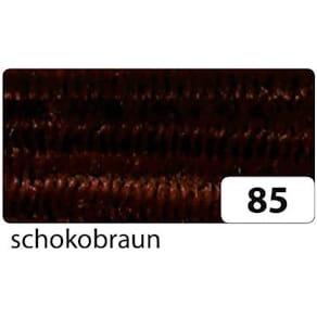 Chenilledraht Folia, 8 mm, 50 cm, 10 Stück, schokobraun