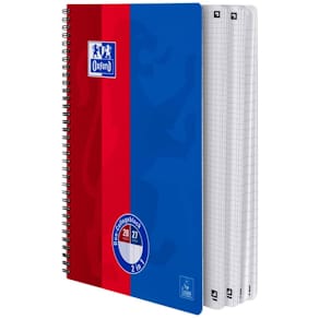 Collegeblock Oxford Duo Klassik, A4+, 80 Blatt, blau/rot