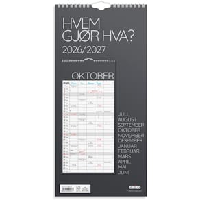 Veggkalender GRIEG Hvem gjør hva 26/27