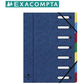 Sorteringsmapp EXACOMPTA 7-flik blå