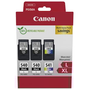 Inktcartridge Canon PG-540L/CL-541XL voordeelpack, 2 x zwart + 1x