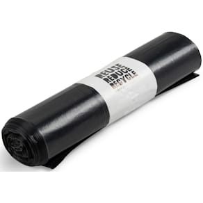 Plastsäck LD R100% 110L 60my svart 25/rl