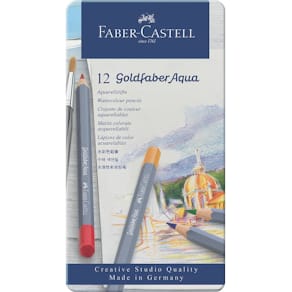 Aquarellfarbstiftetui Faber-Castell Goldfaber Aqua 12er sortiert