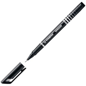 Fiberpenna STABILO Sensor Svart, 0,3mm, 10st
