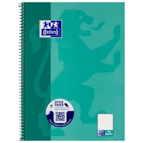 Collegeblock Oxford A4+, 80 Blatt, punktkariert, grünblau