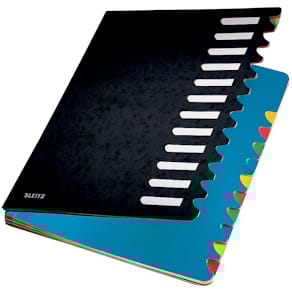 Ordnungsmappe Leitz, 12-teilig, schwarz