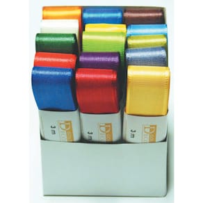 Taftband Goldina Basic, 25 mm x 3 m, sortiert