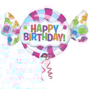 Folienballon Bonbon Happy Birthday