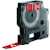Schriftband DYMO D1 High Performance, weiß/rot