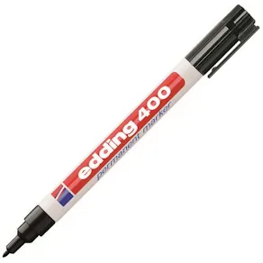 Märkpenna Edding 400 Svart, konisk, 1mm, 10st
