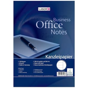 Kanzleipapier LANDRE, A3 gefalzt auf A4, liniert, weiß, 80 g/m², 