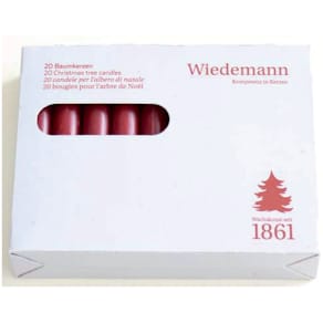 Christbaumkerzen, 20 Stück, bordeaux