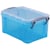 Opbergdoos Really Useful Box, 0,7 liter, transparant helblauw