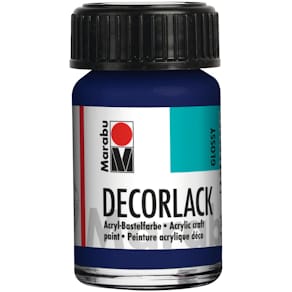 Acryllack Marabu Decorlack, dunkelblau, 15 ml (Glas)